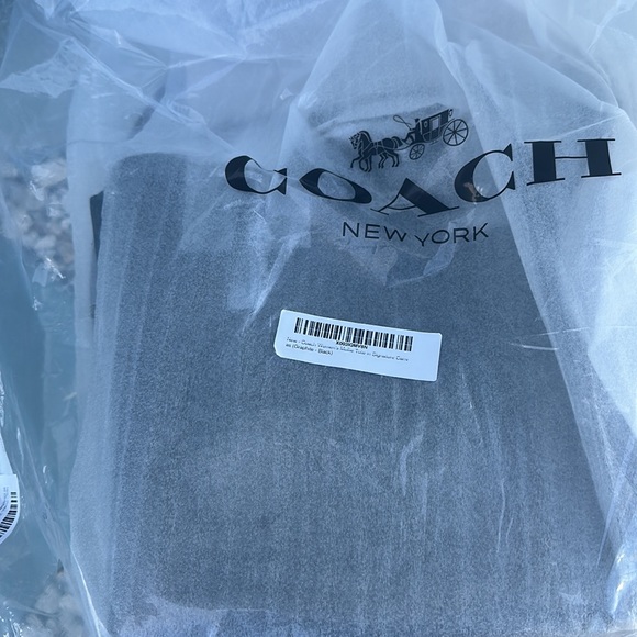 NEW - COACH Mollie Tote COLOR:  Silver/Graphite/Black - Picture 8 of 10